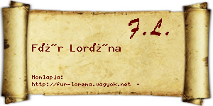 Für Loréna névjegykártya